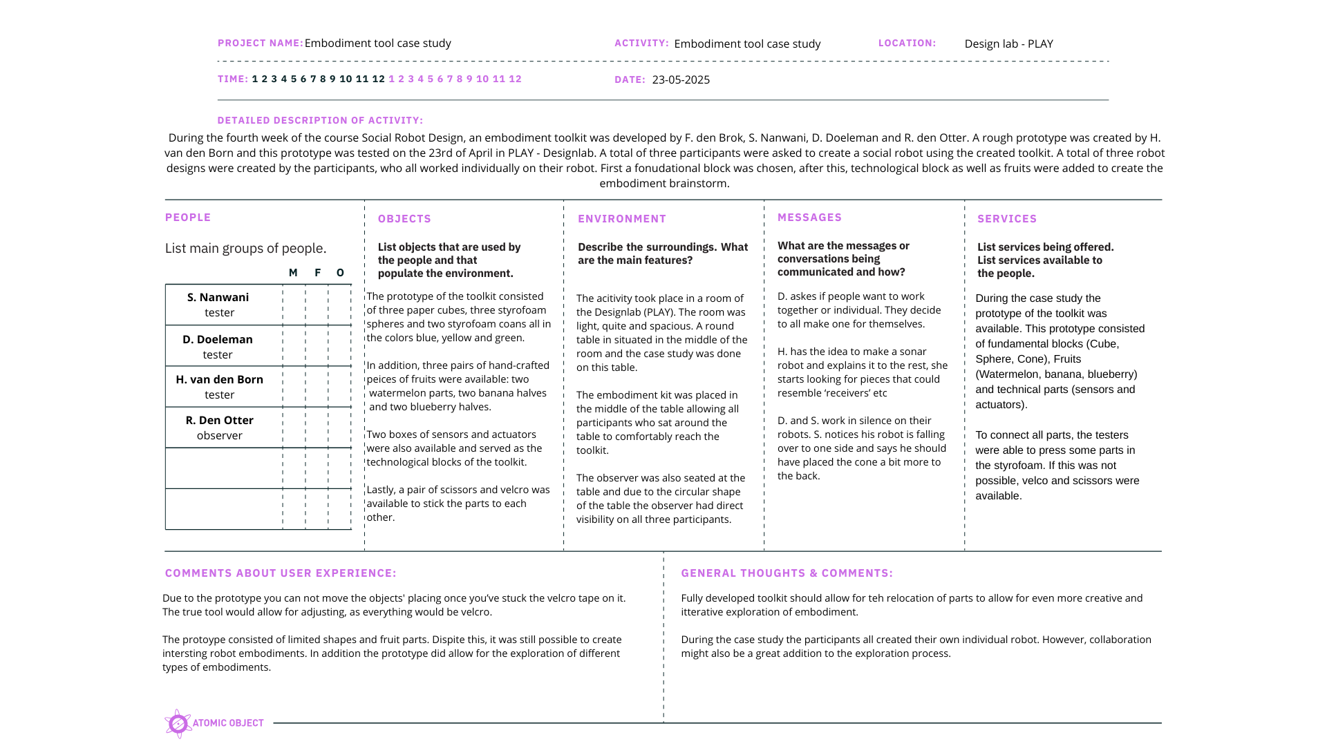 POEMS framework expressive toolkit case study
