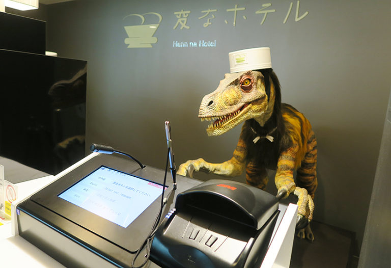 Henn-Na check-in desk